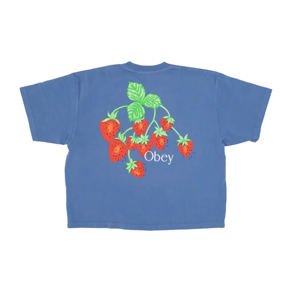 maglietta donna strawberry bunch raegan crop tee CORONET BLUE