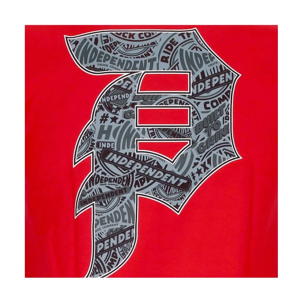 maglietta uomo stickers dirty p tee x independent RED