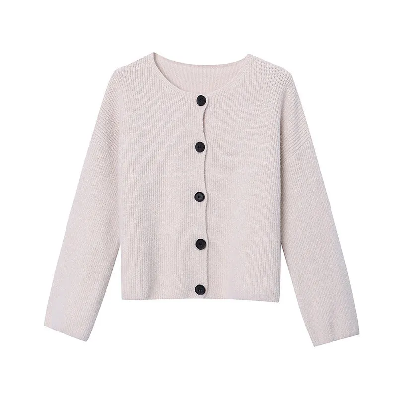 Maglione cardigan monopetto loose fit per donna