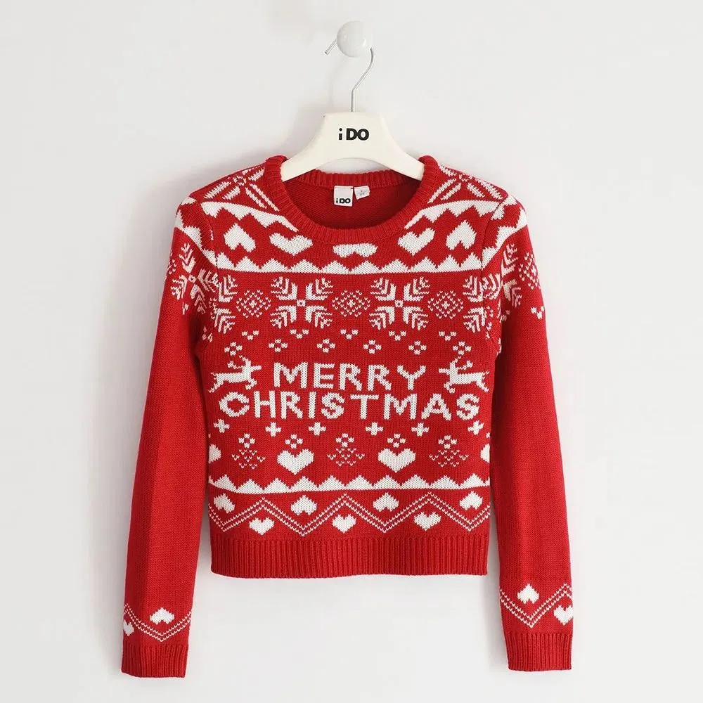maglione girocollo natalizio 4.5661 ragazza ido 