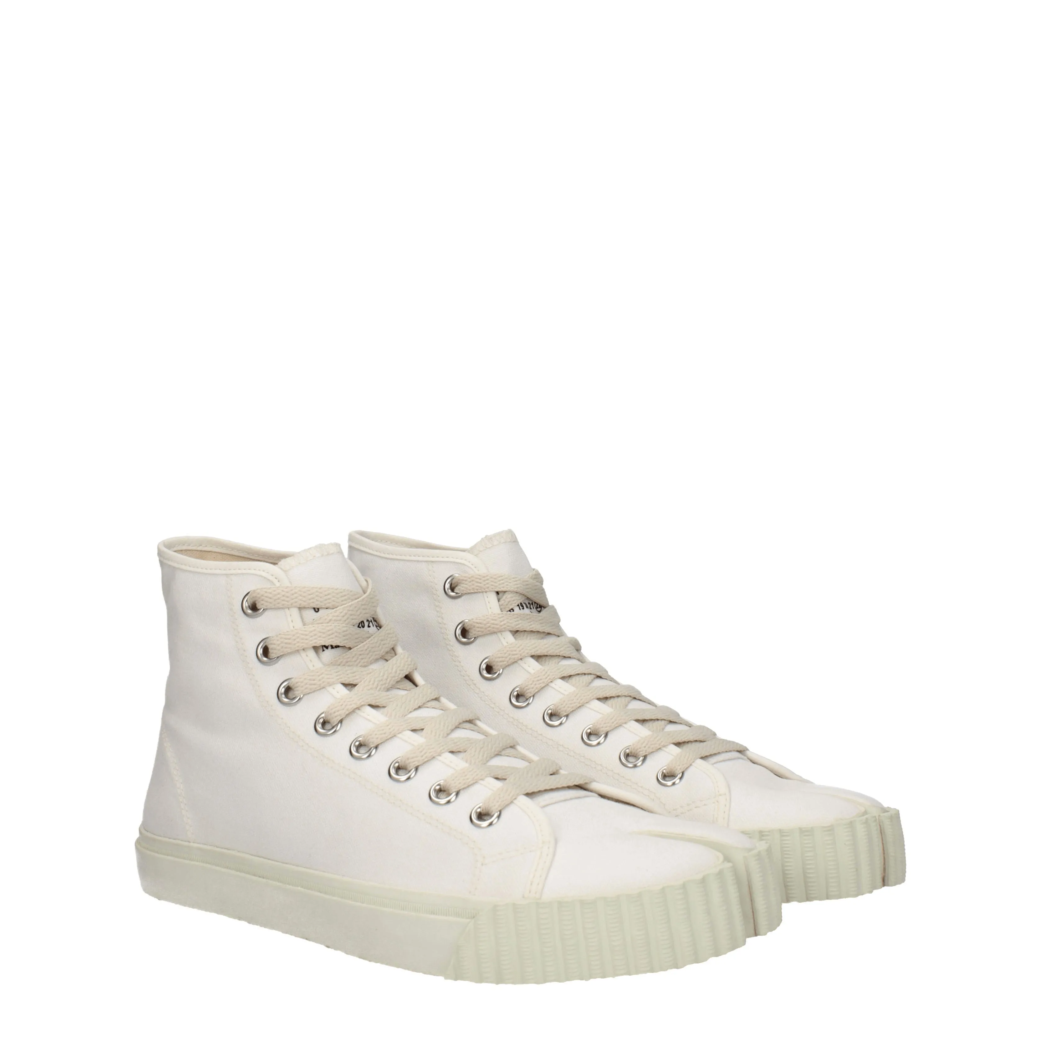 Maison Margiela Sneakers Uomo Tessuto Bianco/Beige