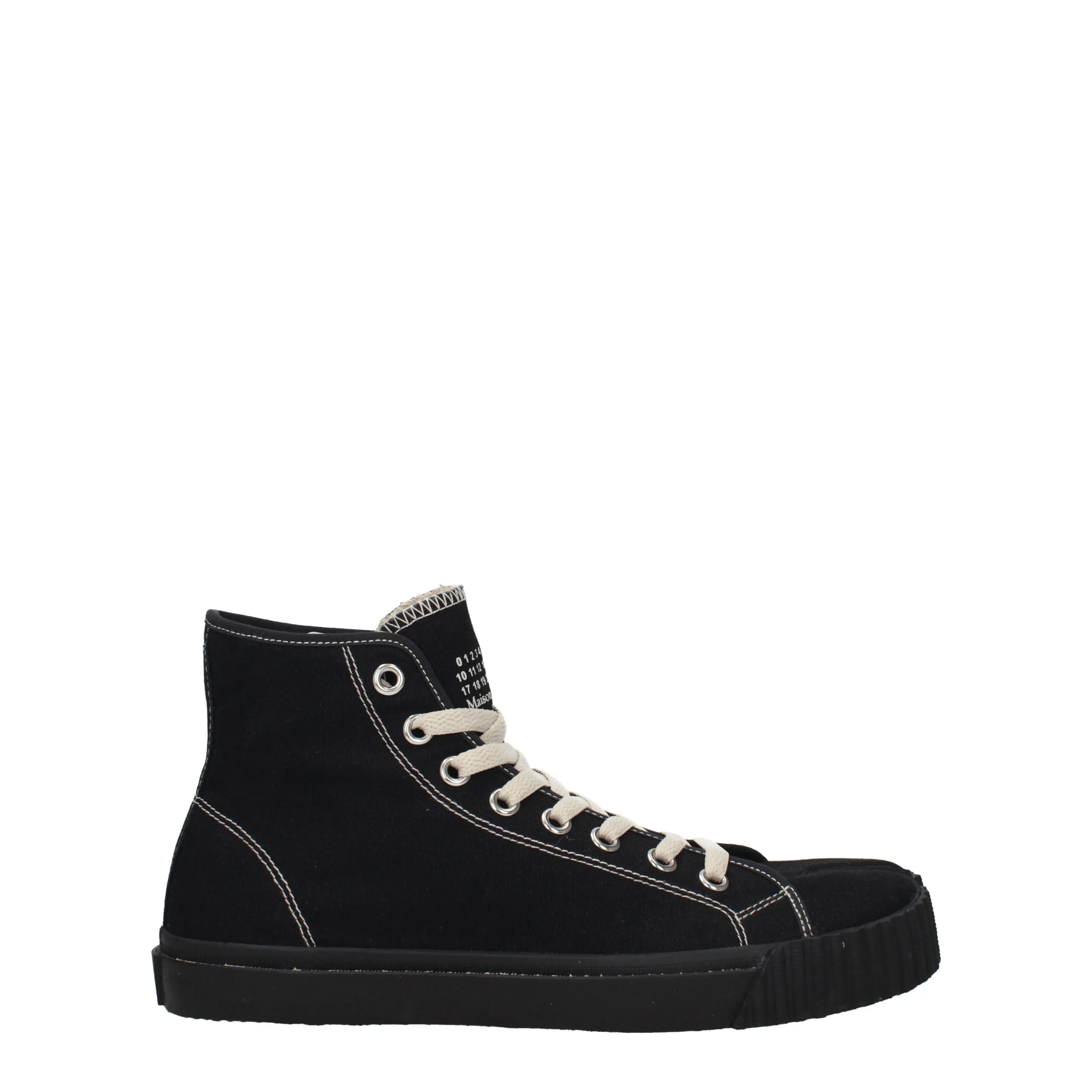 Maison Margiela Sneakers Uomo Tessuto Nero/Nero
