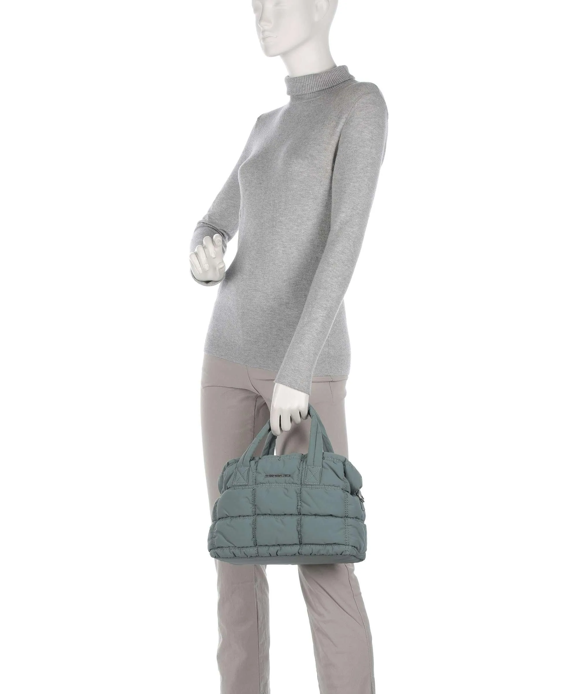  Mandarina Duck Pillow Dream Borsa a mano nylon verde blu  