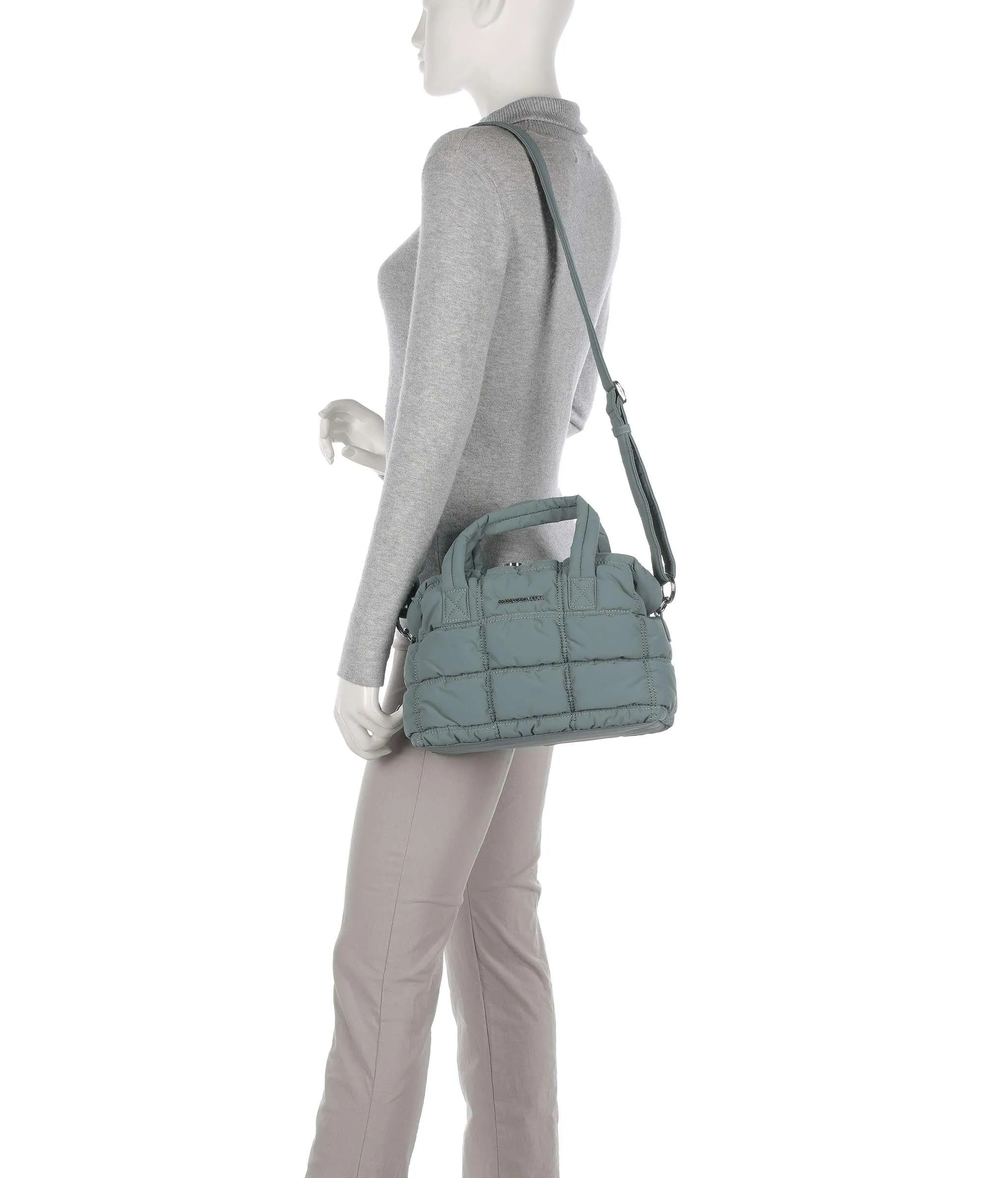  Mandarina Duck Pillow Dream Borsa a mano nylon verde blu  