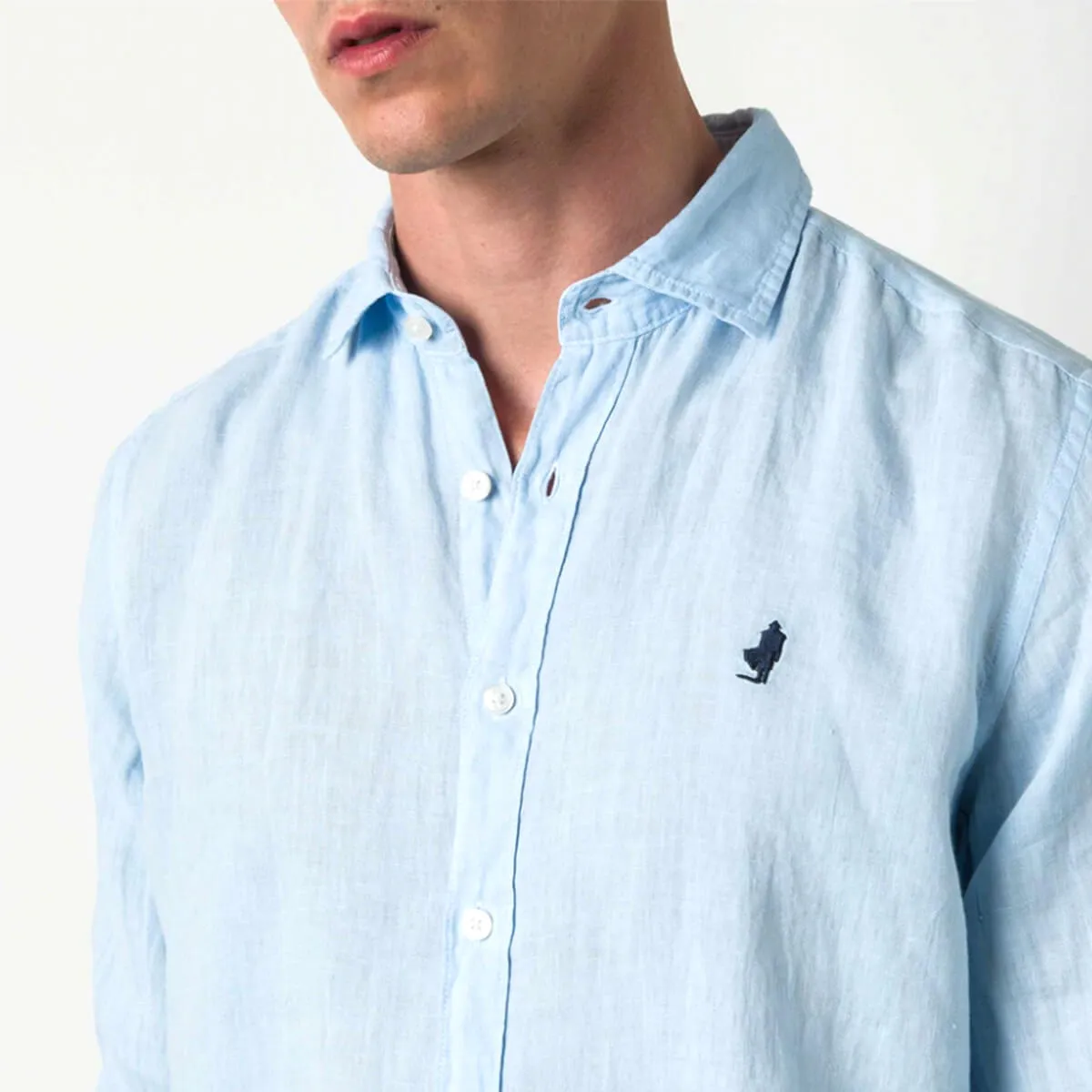 MCS camicia uomo colore celeste chiaro