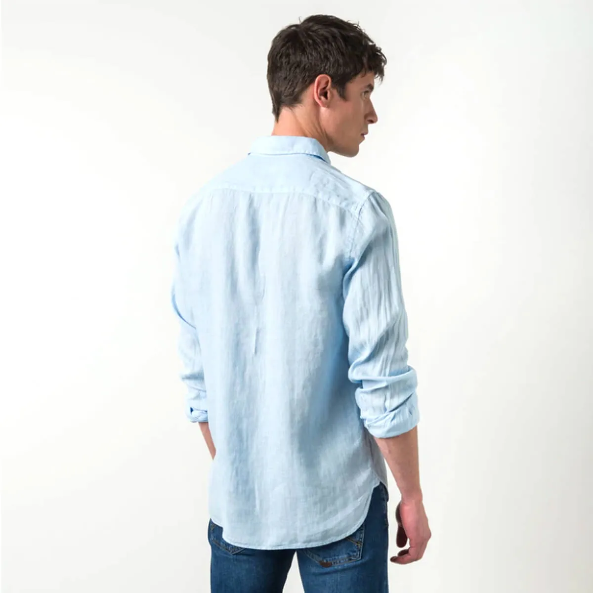 MCS camicia uomo colore celeste chiaro