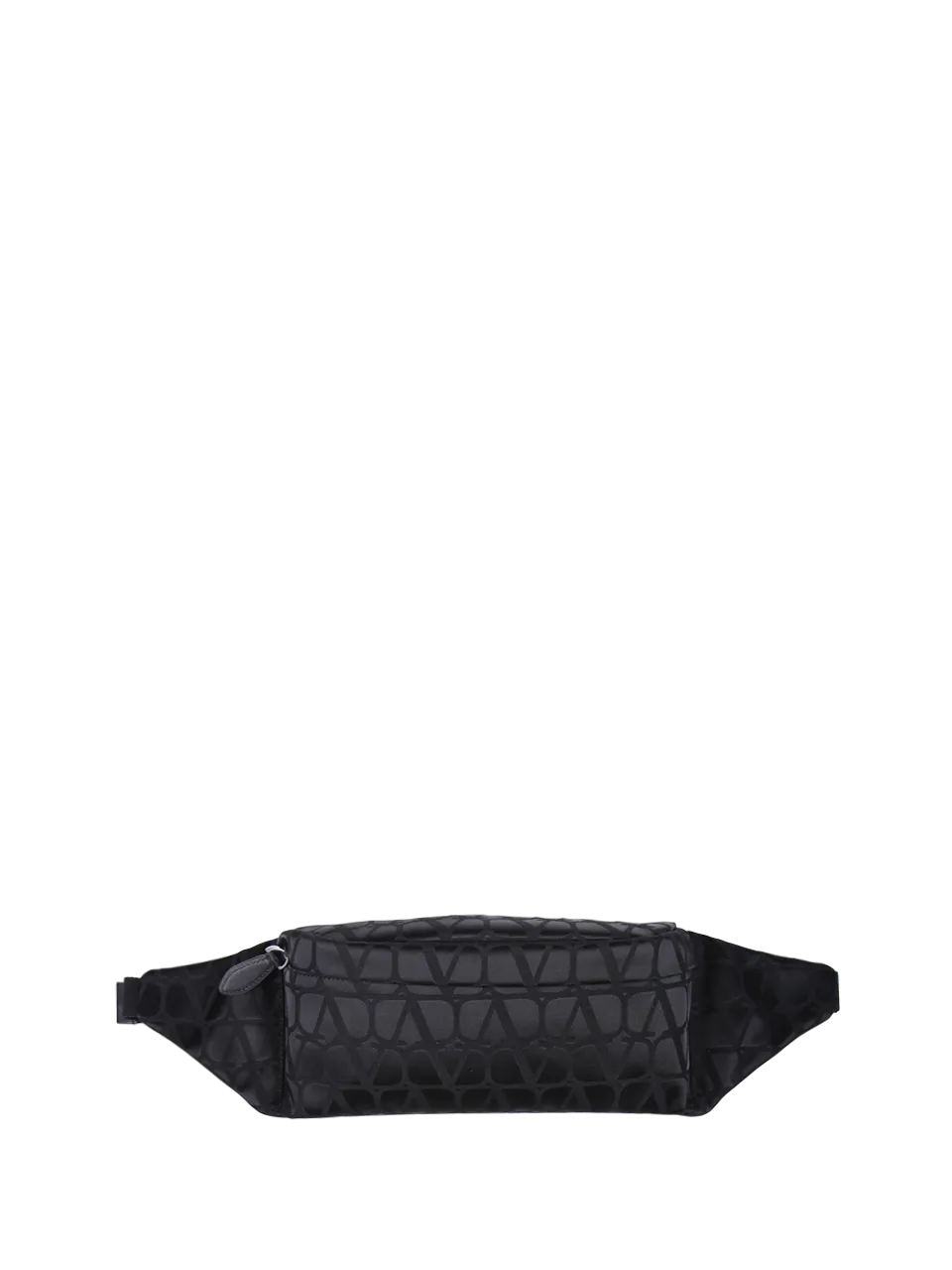 MEN VALENTINO GARAVANI BLACK FABRIC BLACK ICONOGRAPHE WAIST SATCHEL