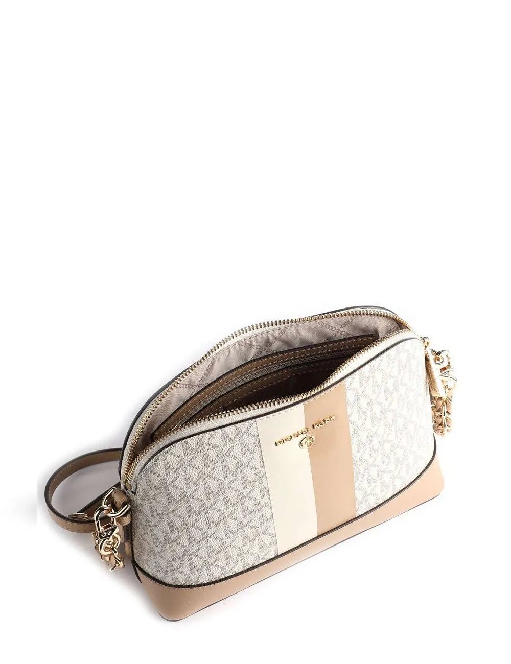 Michael Kors     Borsa a tracolla Jet Set Charm in tela Vaniglia