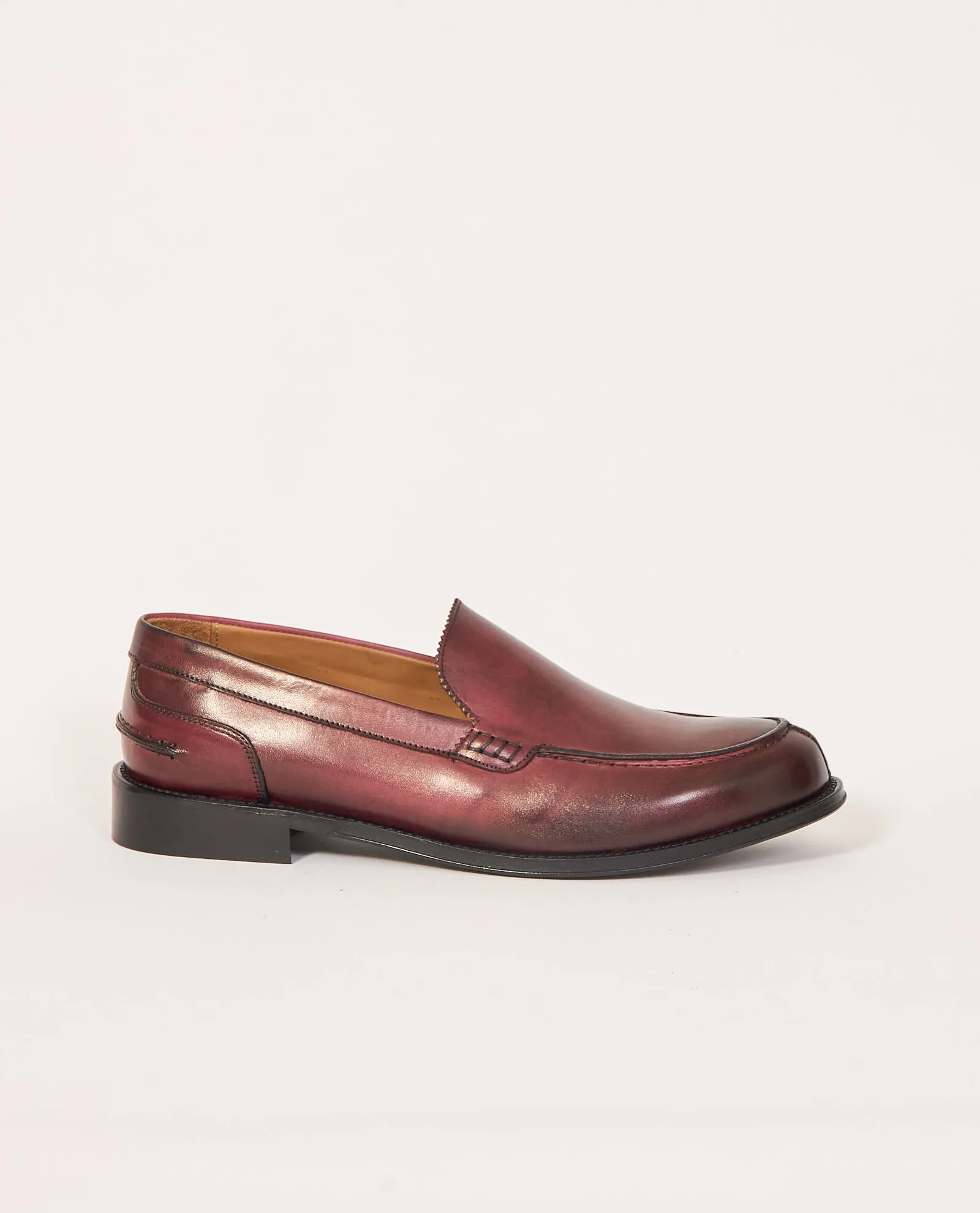 Mocassini Exton in pelle abrasivato bordeaux