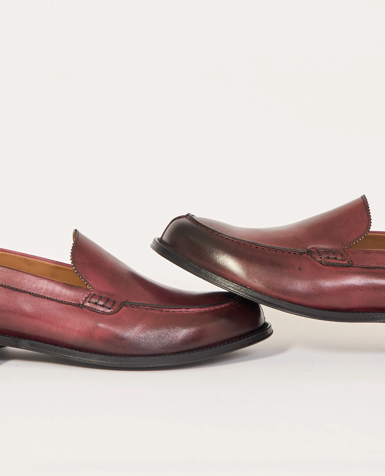 Mocassini Exton in pelle abrasivato bordeaux