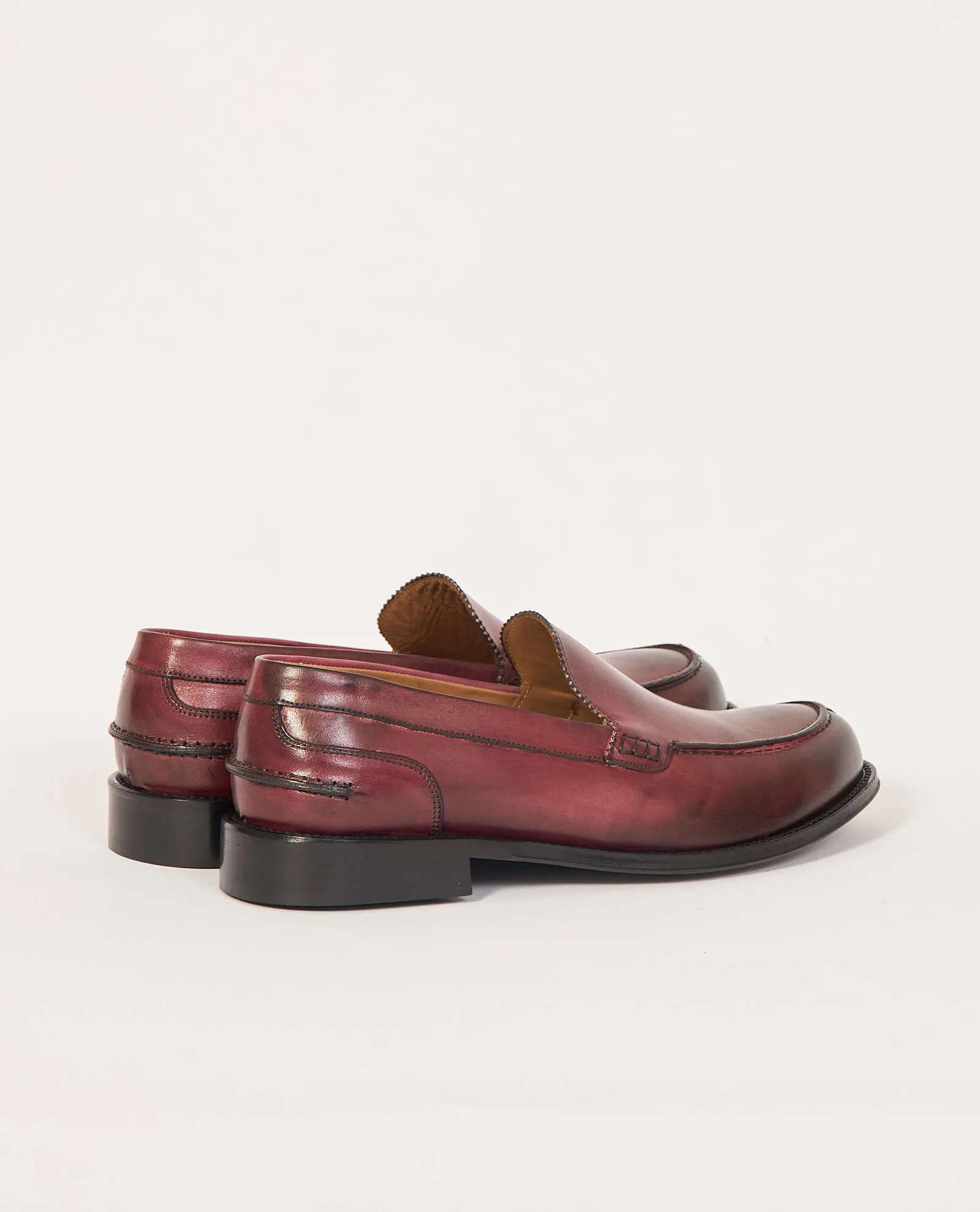 Mocassini Exton in pelle abrasivato bordeaux
