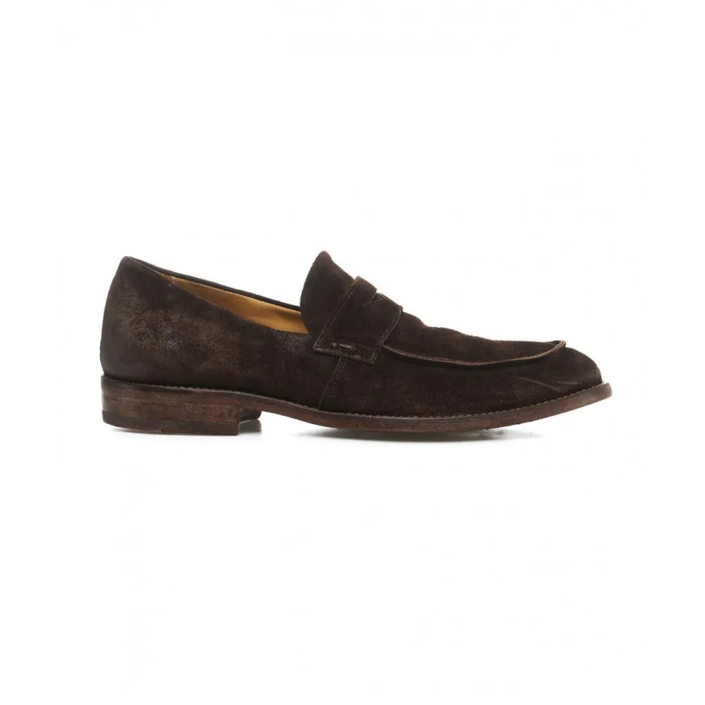 Mocassini in pelle Wrinkle marrone scuro