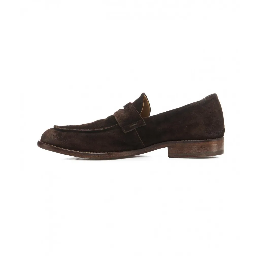 Mocassini in pelle Wrinkle marrone scuro