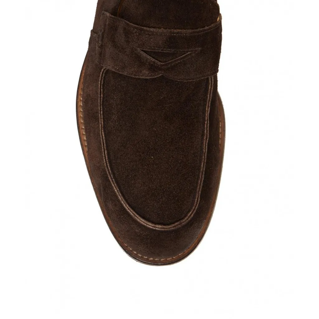 Mocassini in pelle Wrinkle marrone scuro
