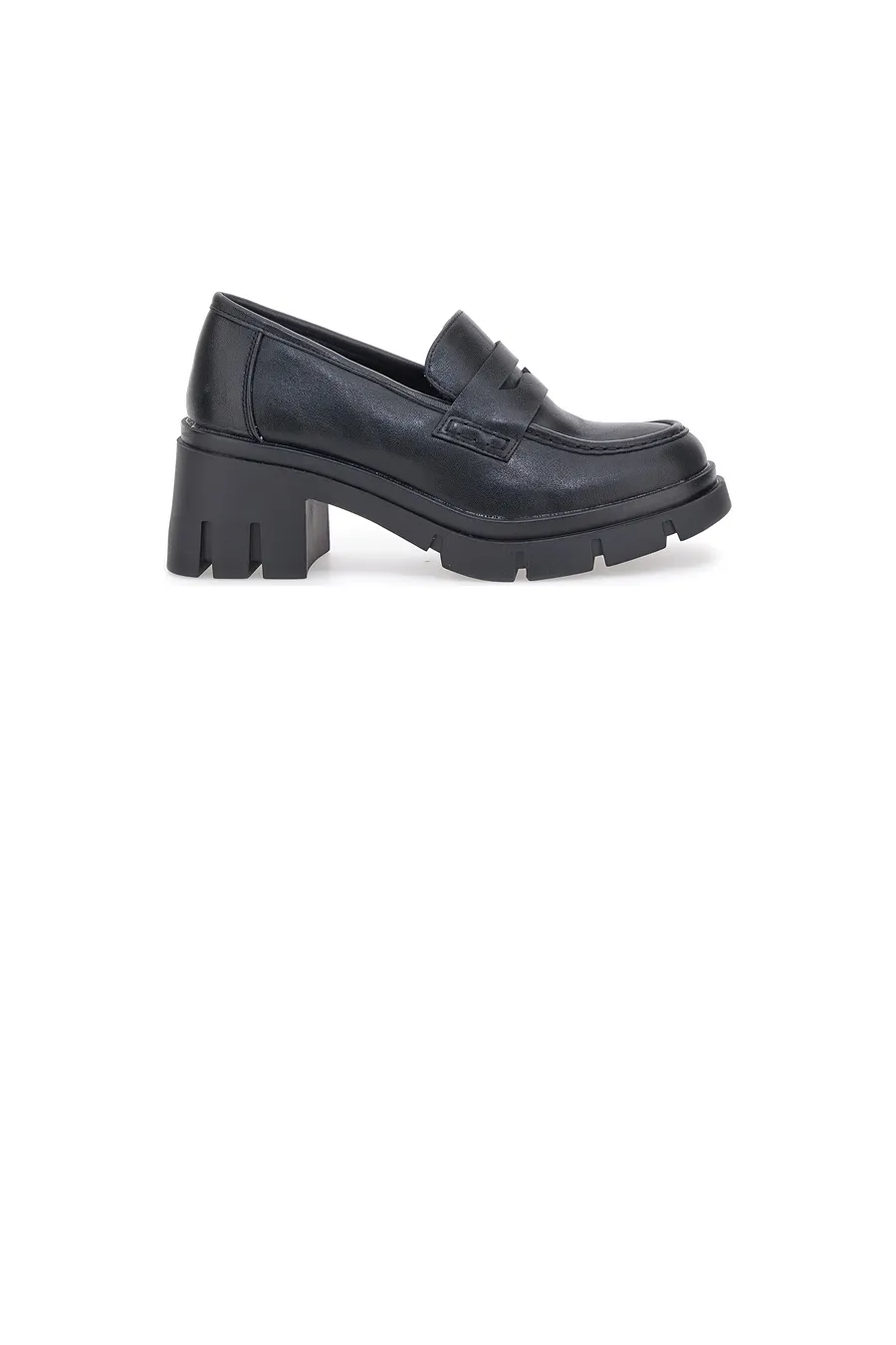 Mocassini Neri Con Tacco Galia 91179