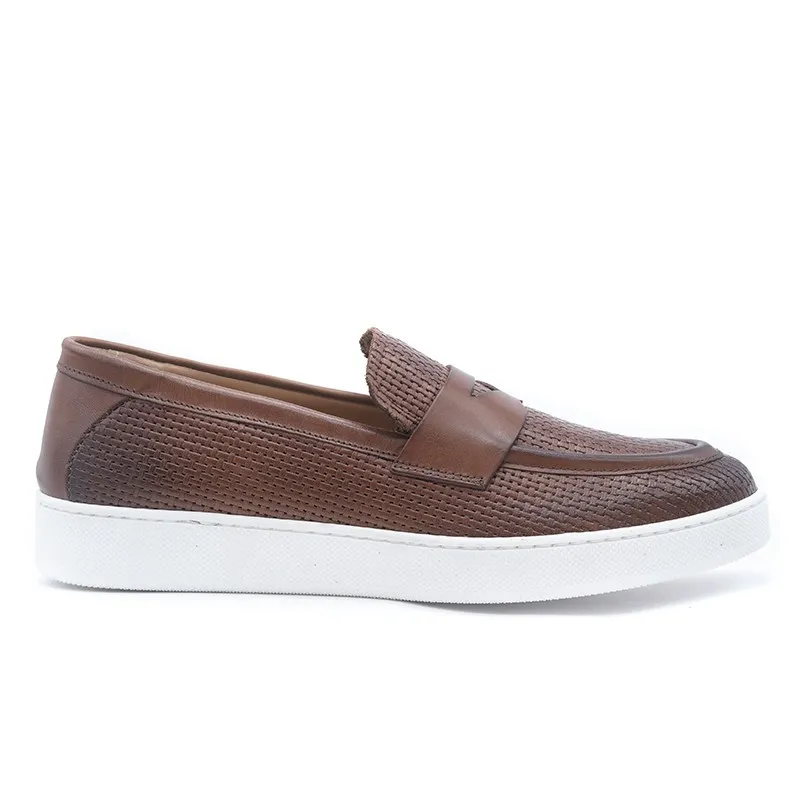 mocassini uomo sportivo fondo gomma cucito