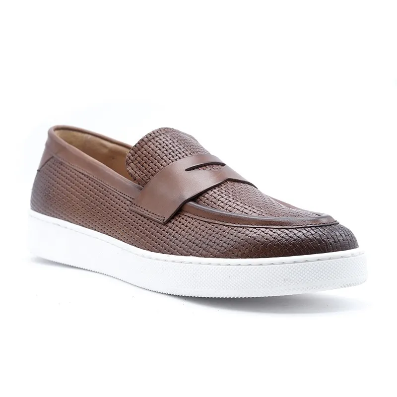 mocassini uomo sportivo fondo gomma cucito