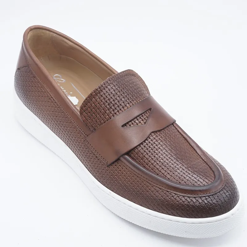 mocassini uomo sportivo fondo gomma cucito