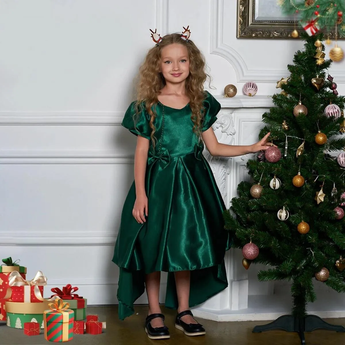 Natale ragazze fiore principessa abito festa di compleanno abiti bambini vestiti bambini elegante abito da ballo da sposa formal