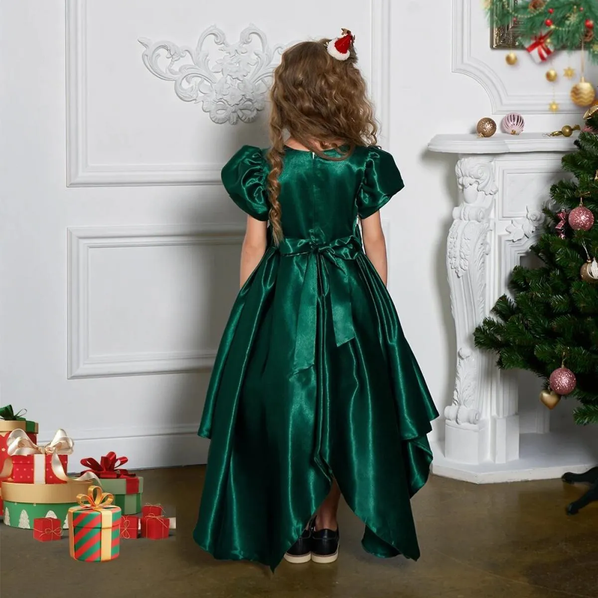 Natale ragazze fiore principessa abito festa di compleanno abiti bambini vestiti bambini elegante abito da ballo da sposa formal