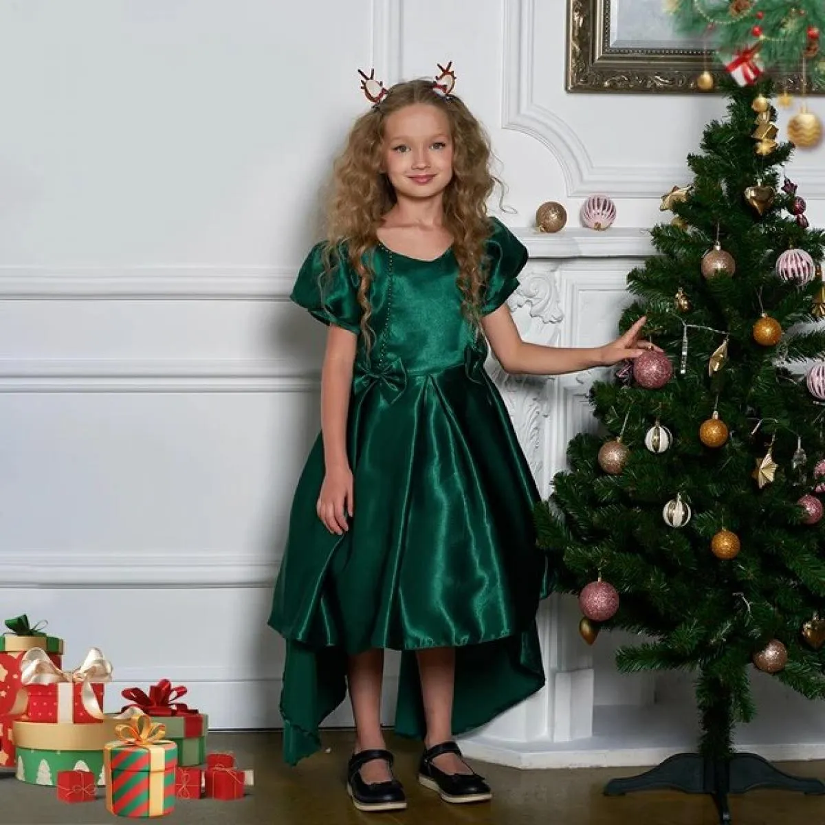 Natale ragazze fiore principessa abito festa di compleanno abiti bambini vestiti bambini elegante abito da ballo da sposa formal