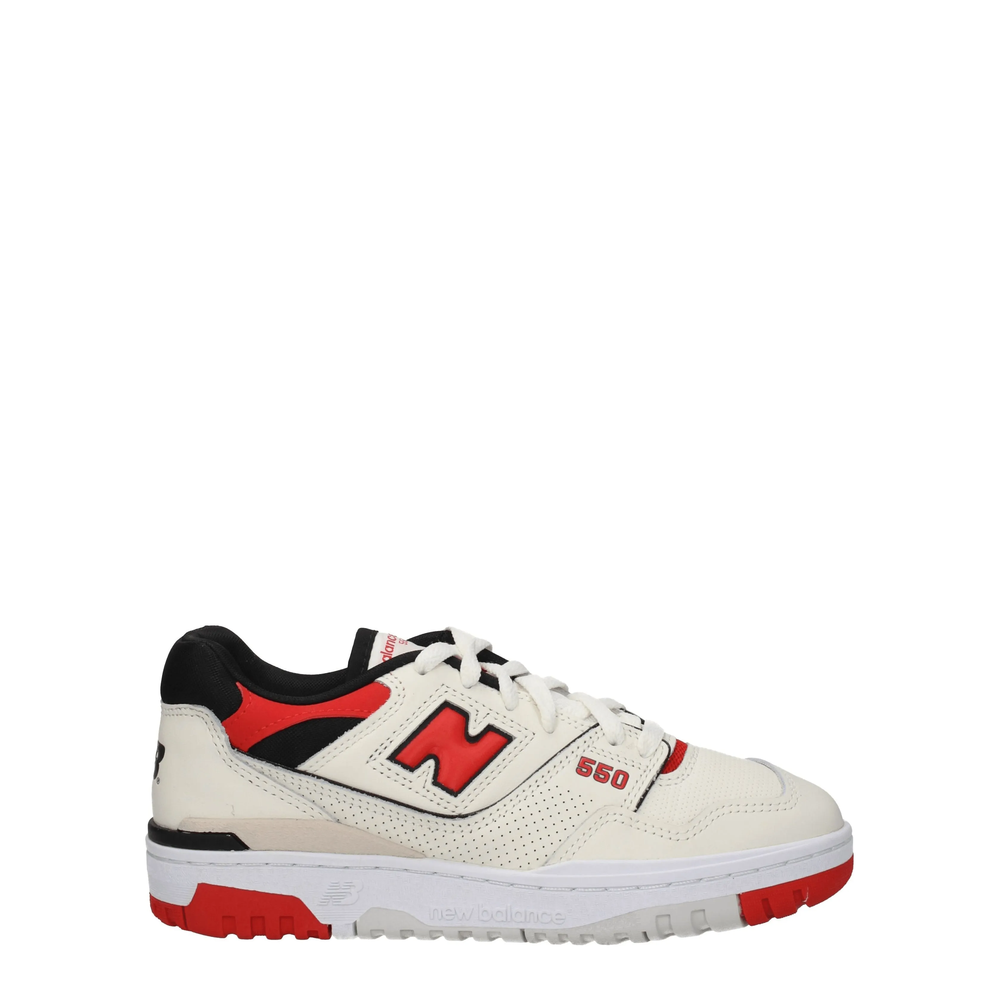 New Balance Sneakers 550 Donna Pelle Beige/Rosso