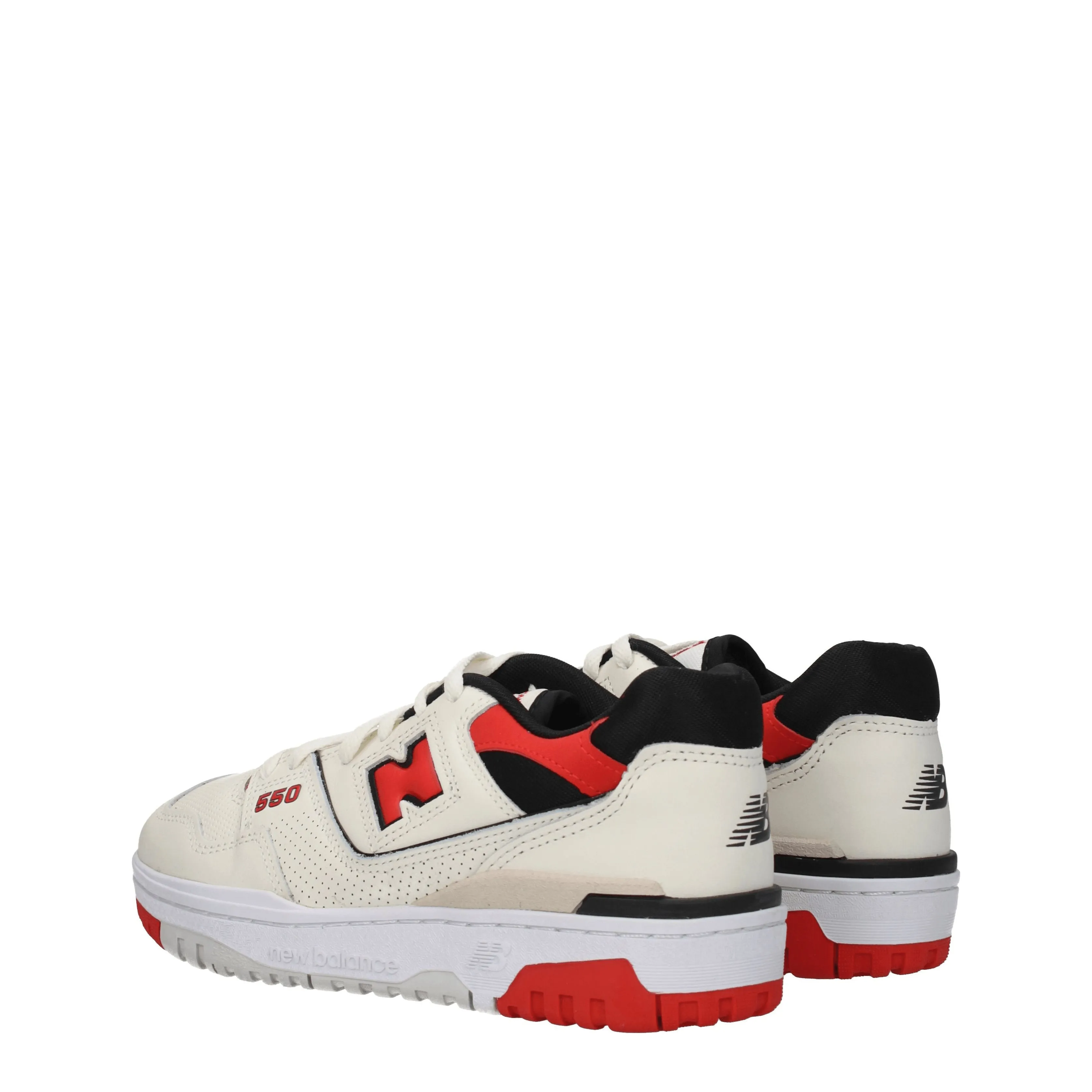 New Balance Sneakers 550 Donna Pelle Beige/Rosso