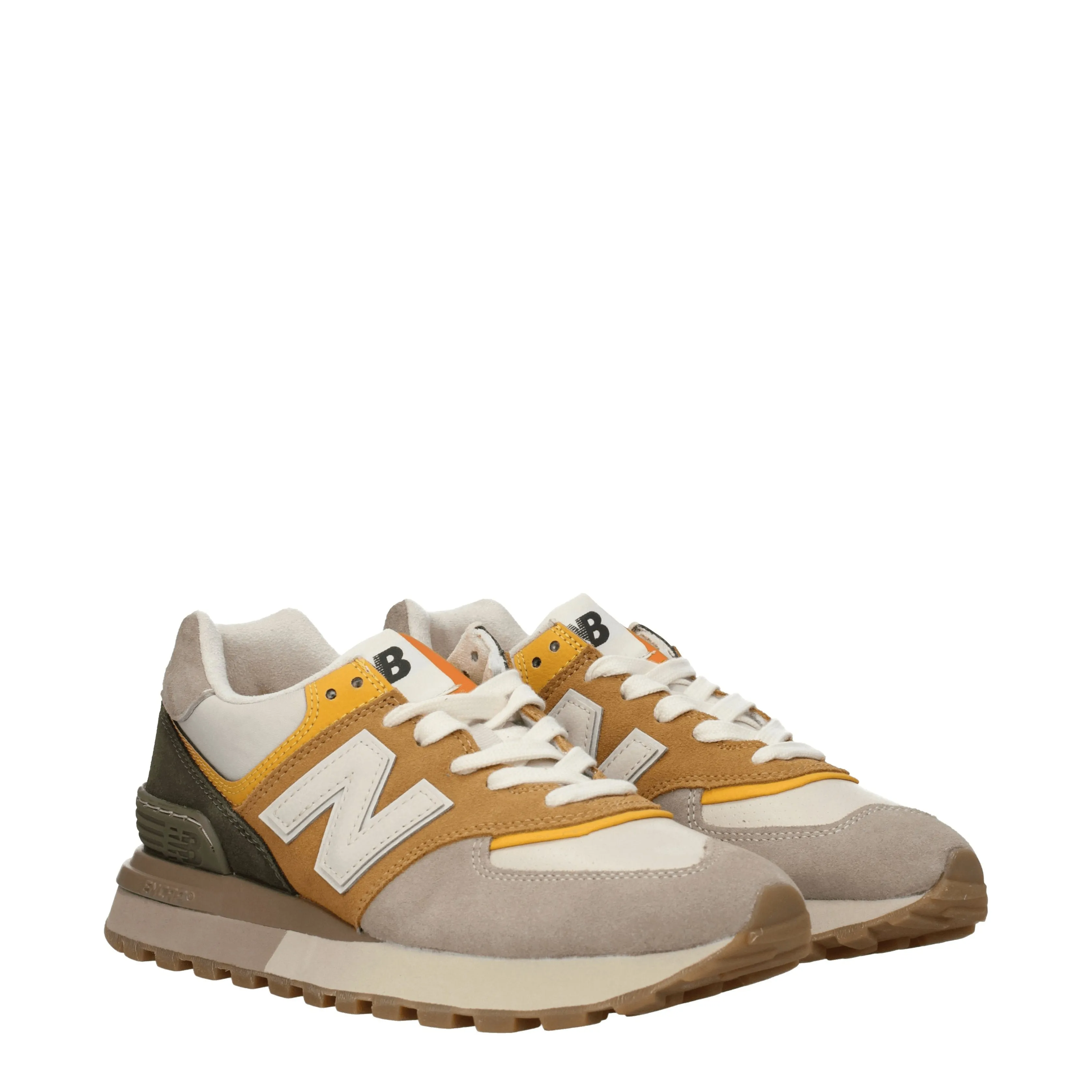 New Balance Sneakers 574 Uomo Camoscio Beige/Senape