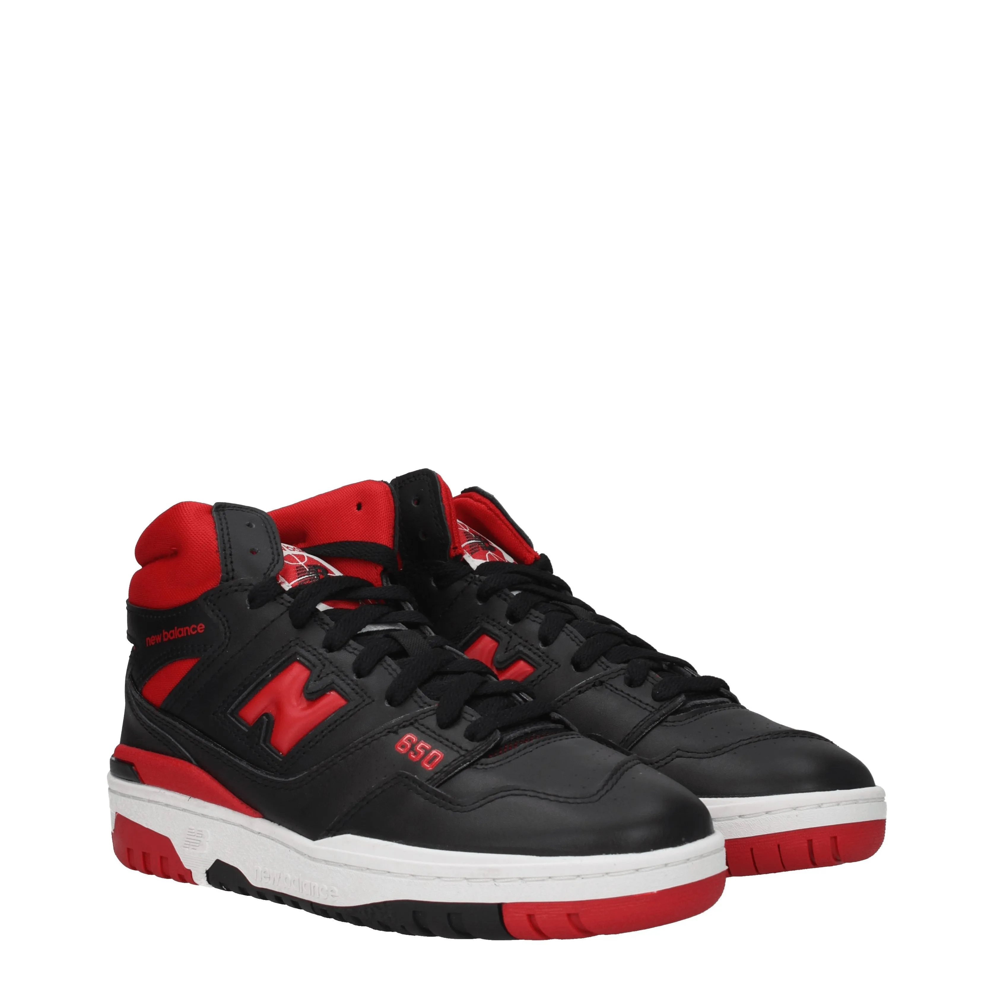 New Balance Sneakers 650 Uomo Pelle Nero/Rosso