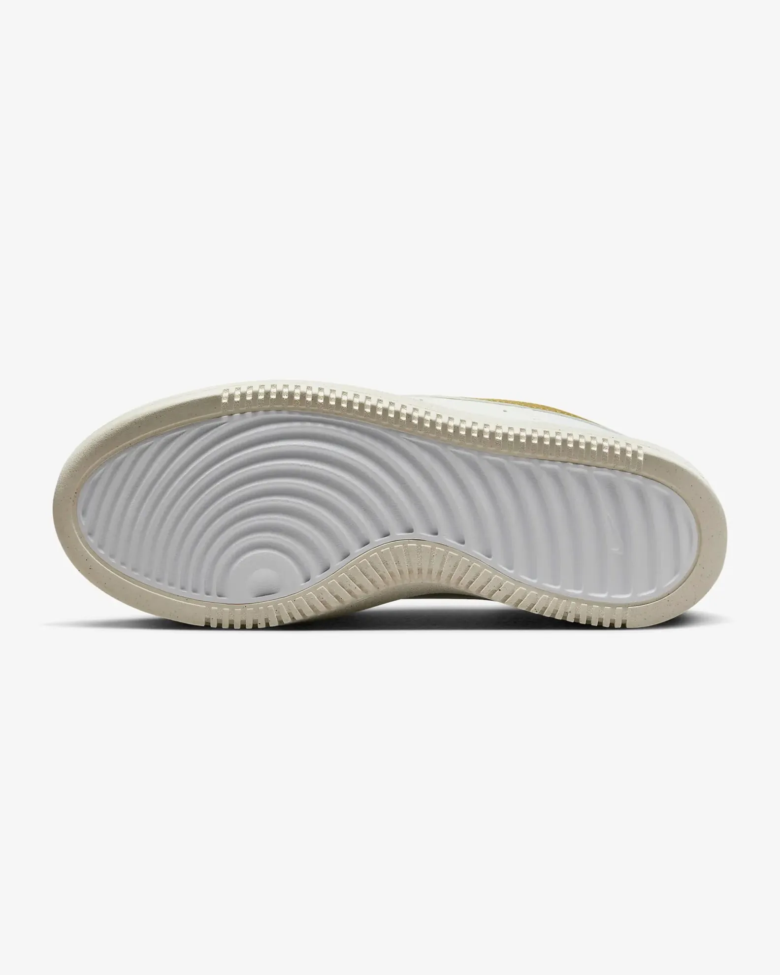 NIKE - Sneaker platform bianca in VERA PELLE da donna con logo oro effetto glitter - COURT VISION ALTA                          