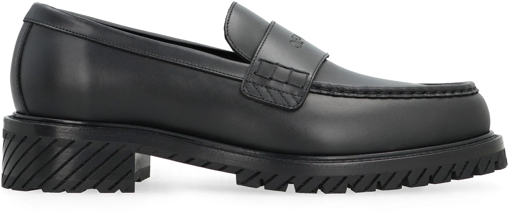 Off-White Mocassini Military in pelle