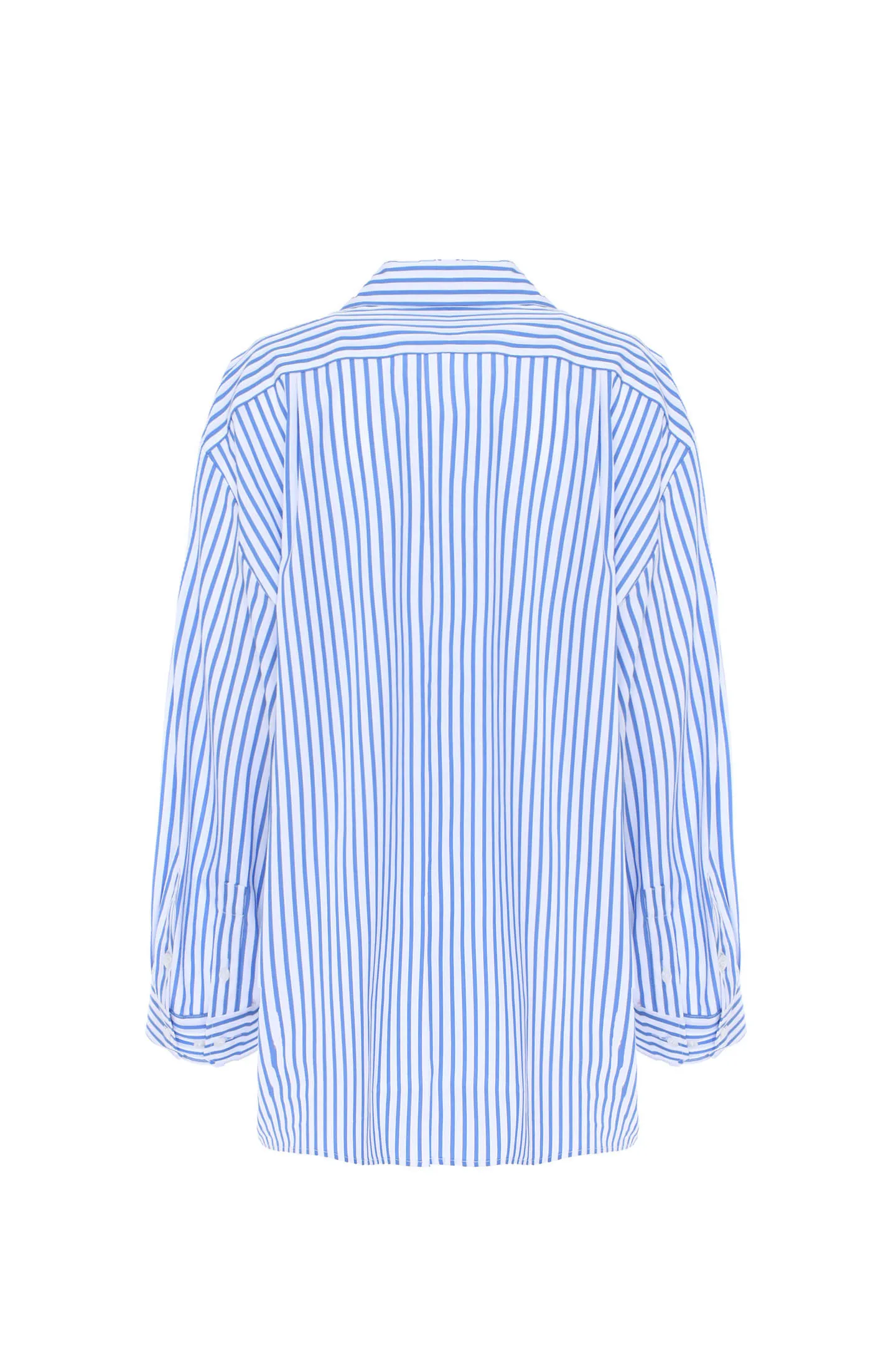 OVER STRIPED POPLIN SHIRT