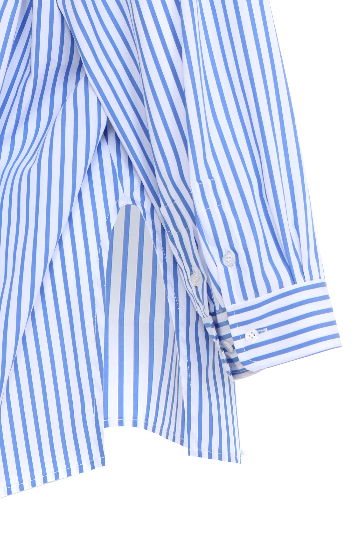 OVER STRIPED POPLIN SHIRT