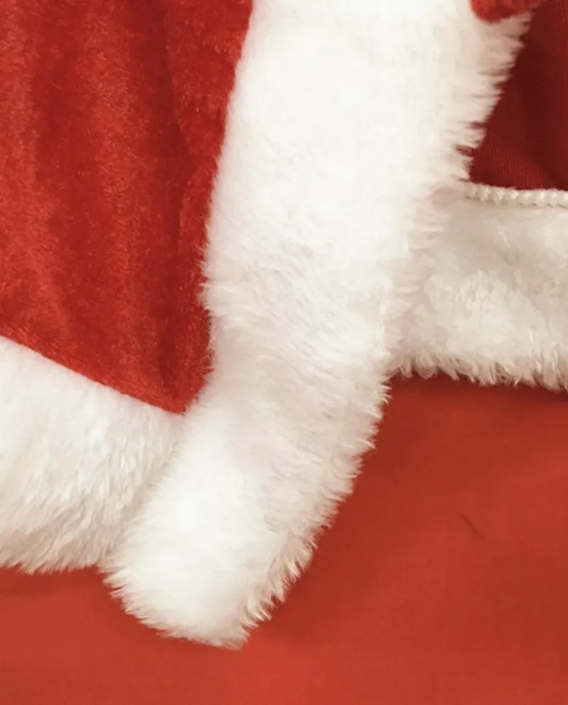 Palline di peluche di flanella con fiocco di capo di Natale per bambini adulti con colletto rovesciato