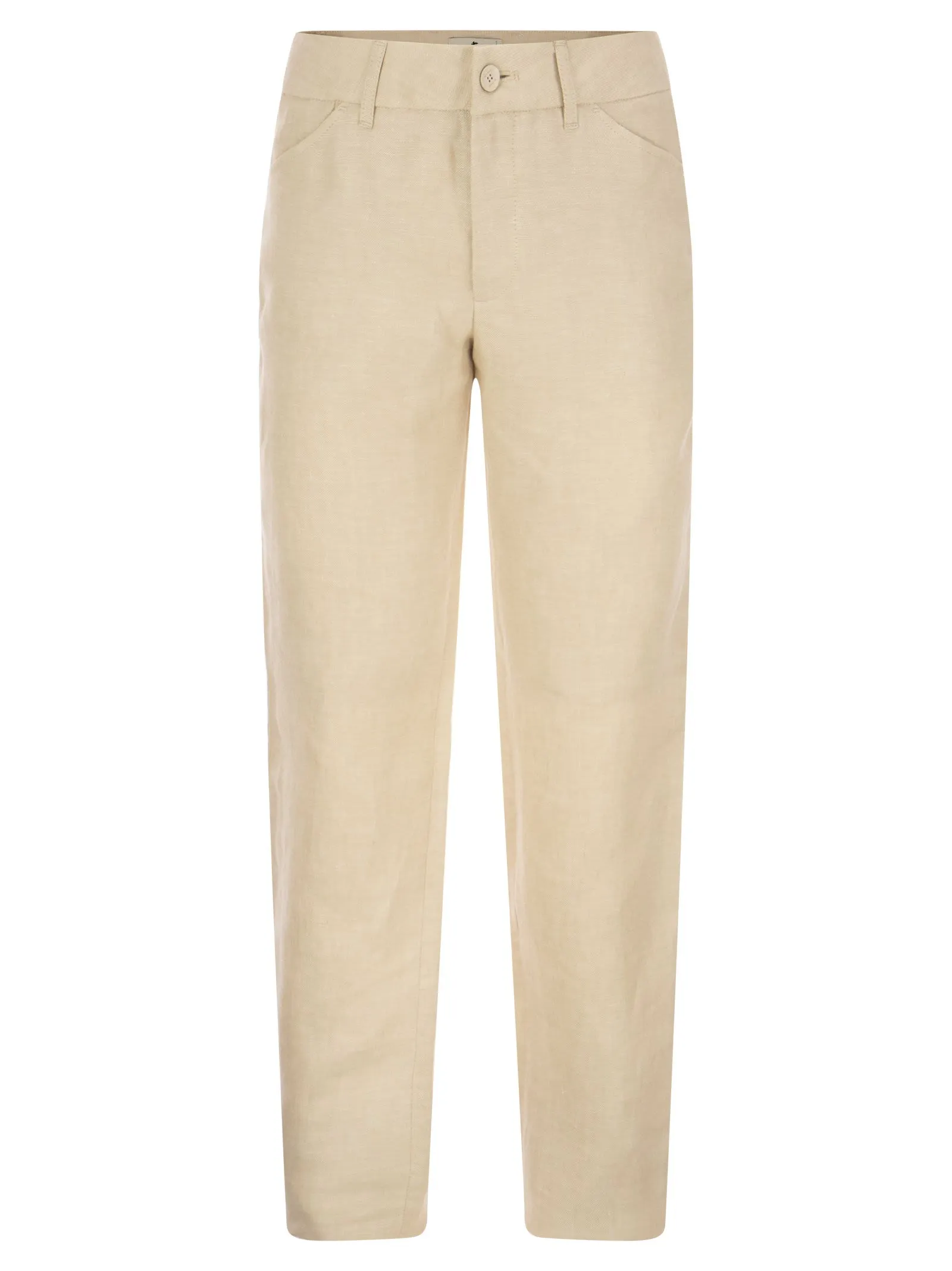 Pantalone bootcut in Lino