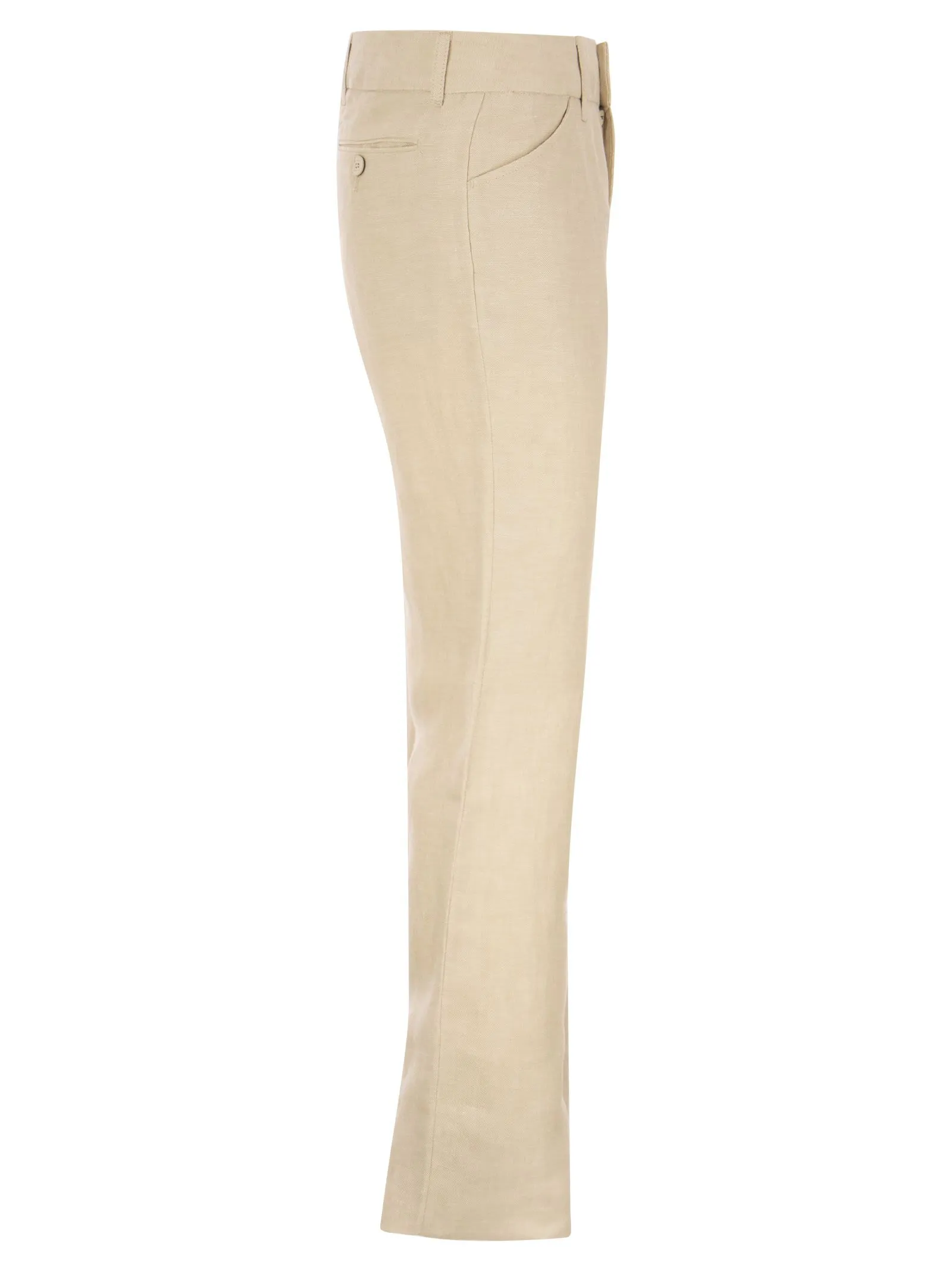Pantalone bootcut in Lino