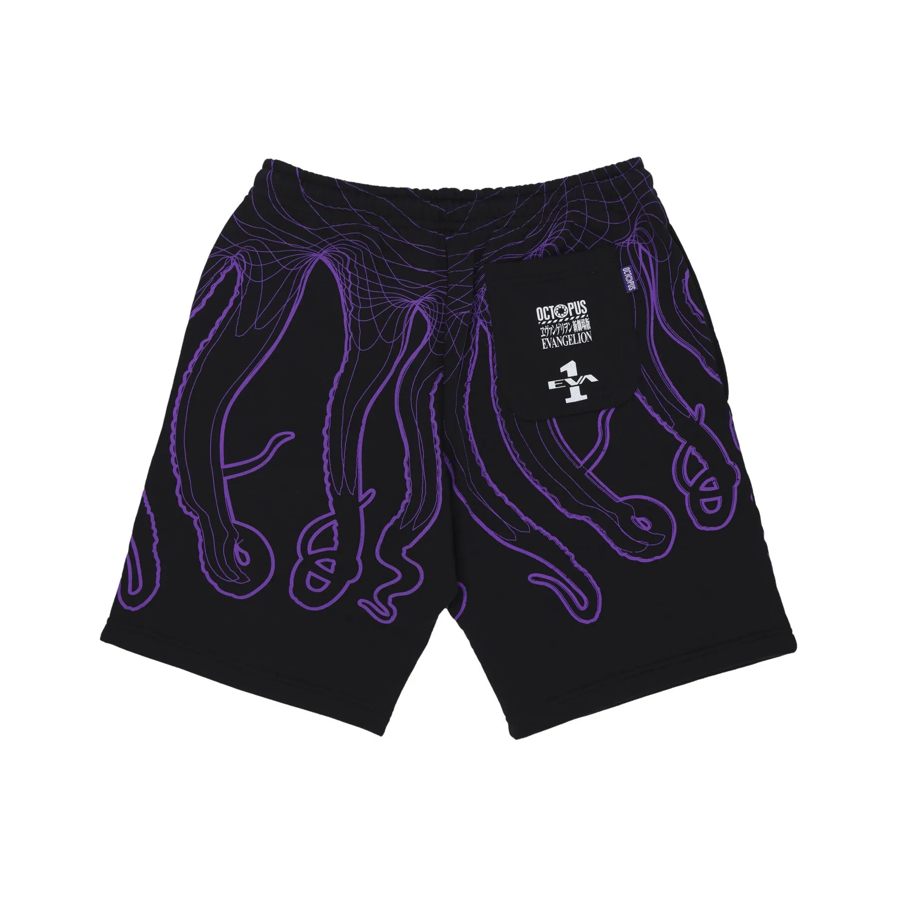 Pantalone Corto Tuta Uomo Evangelion 01 Flowing Octopus Sweatshorts Black