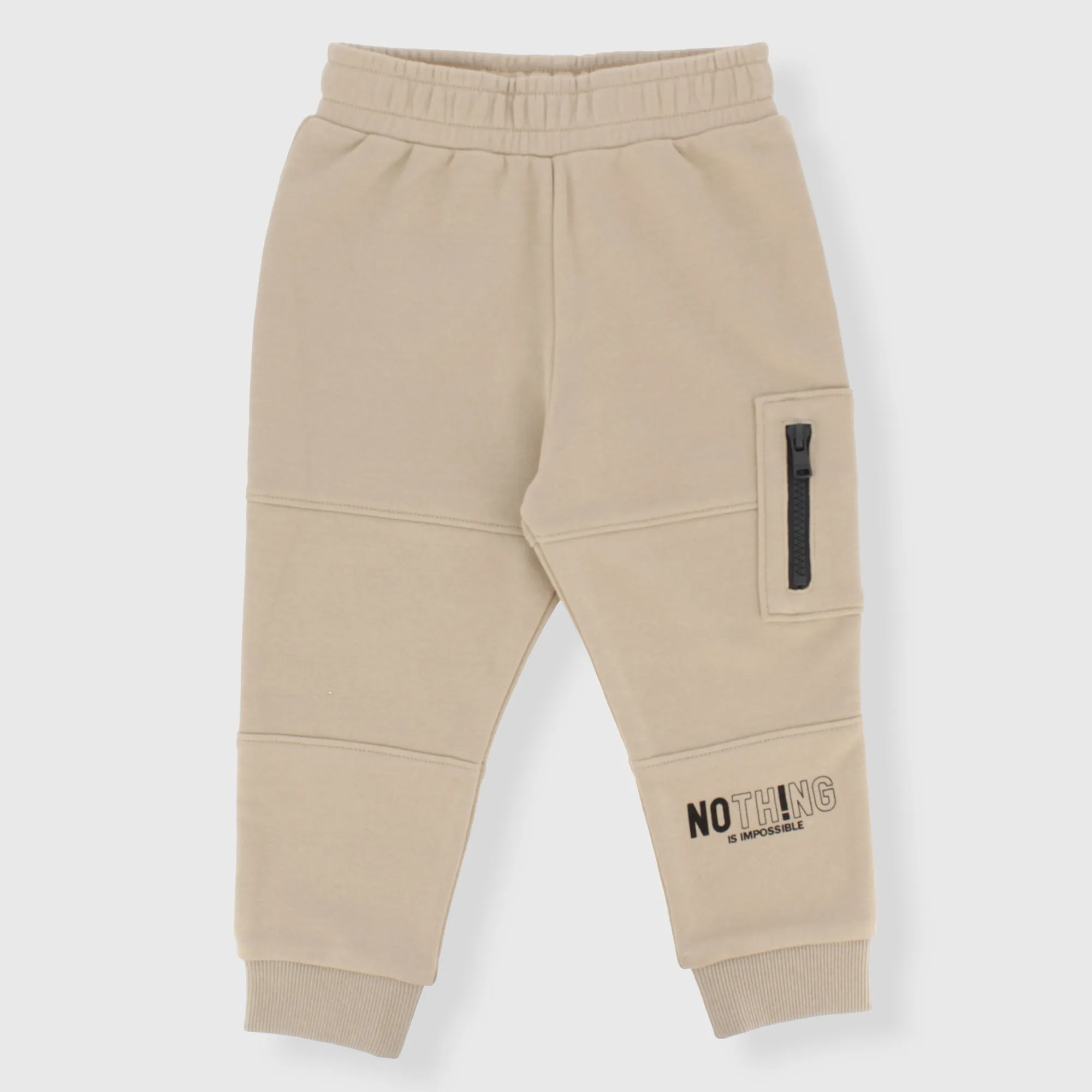 Pantalone in felpa da bambino, BEIGE            