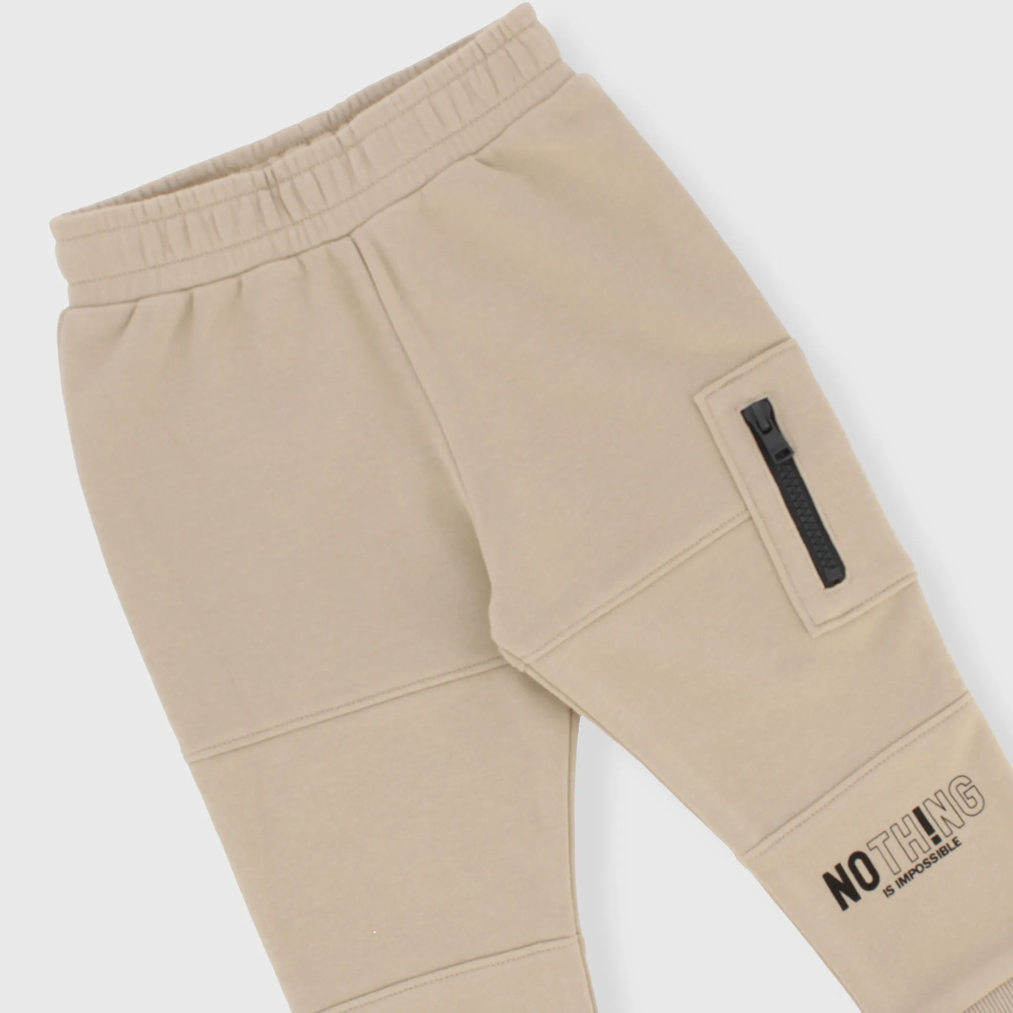Pantalone in felpa da bambino, BEIGE            