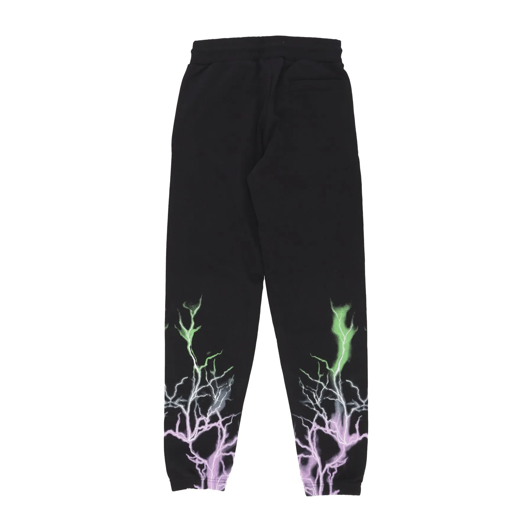 Pantalone Tuta Leggero Uomo Bicolor Lightning Print Pants Black