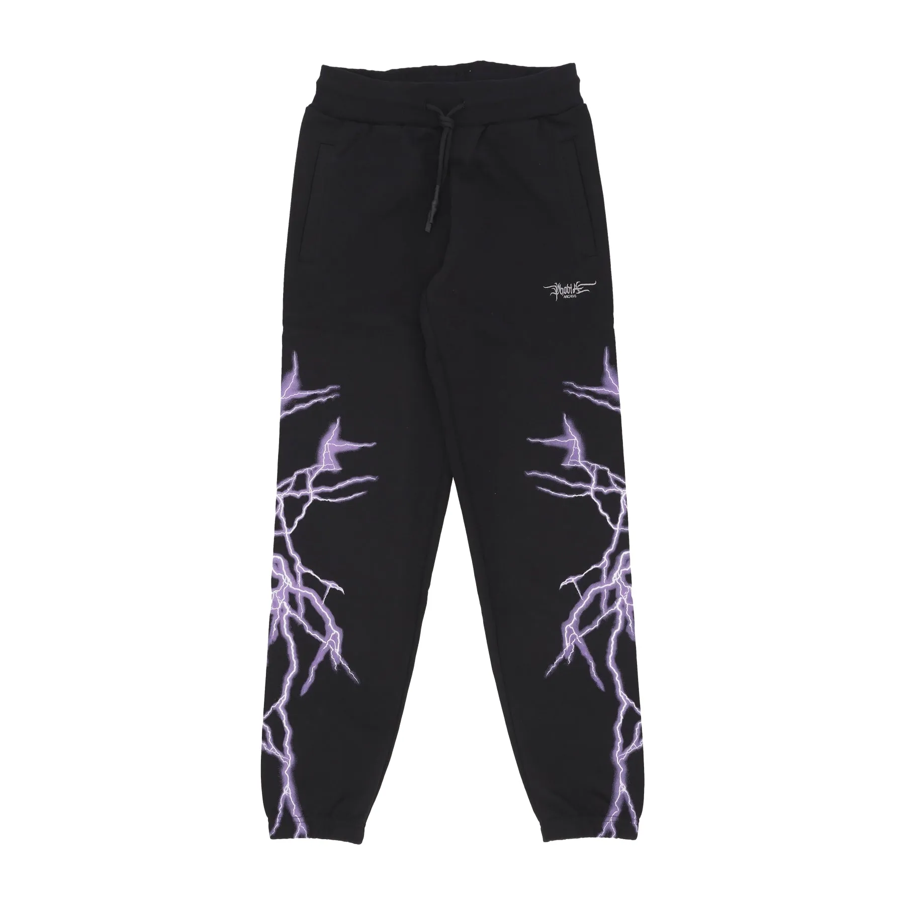 Pantalone Tuta Leggero Uomo Lateral Lightning Print Pants Black/purple