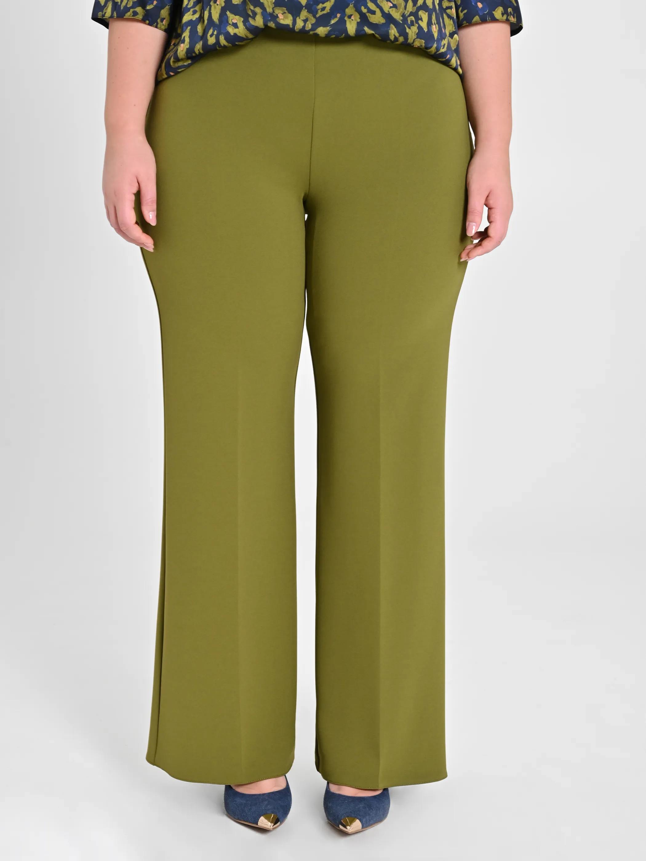      Pantaloni Curvy Verde Muschio     