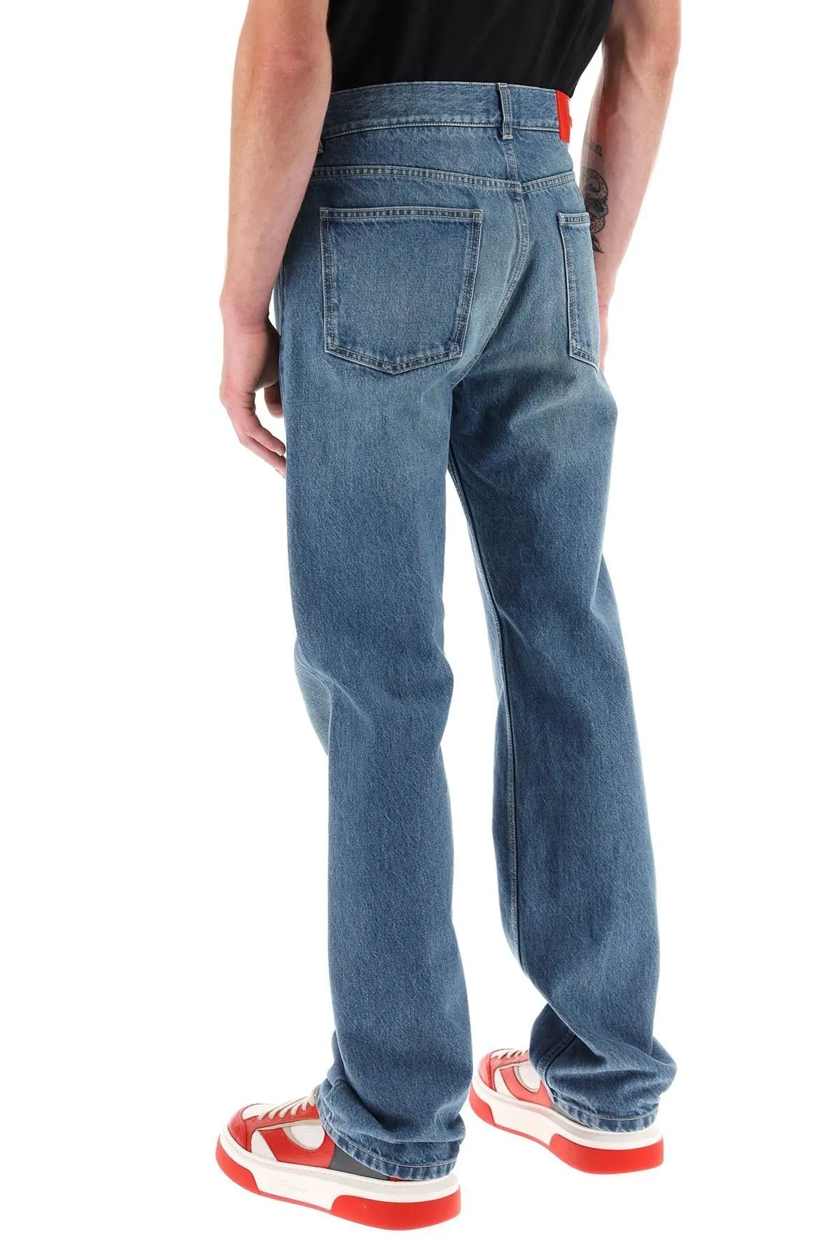 PANTALONI IN DENIM TAGLIO DRITTO