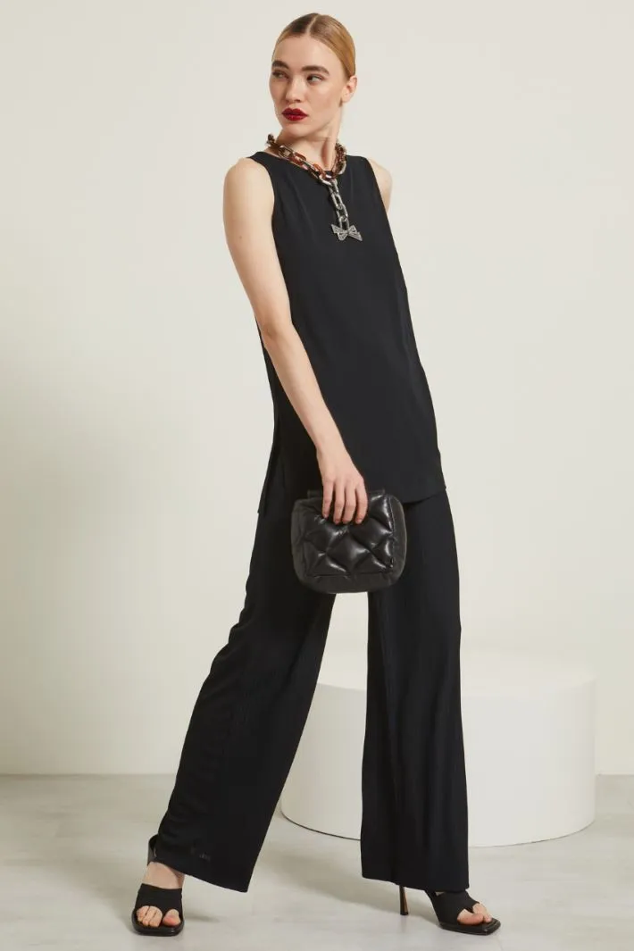 Pantaloni in jersey creponne