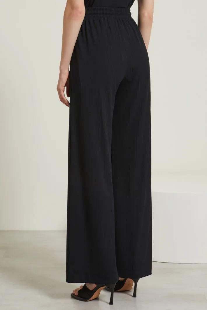 Pantaloni in jersey creponne