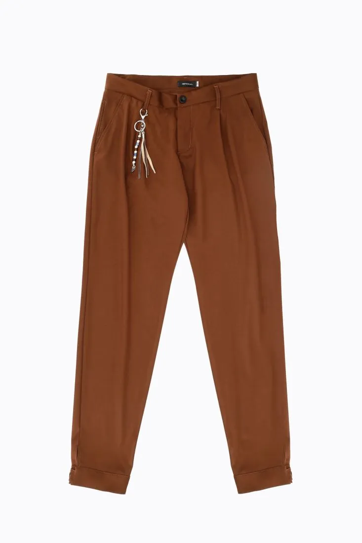 Pantaloni straight con pendente con perline multicolor