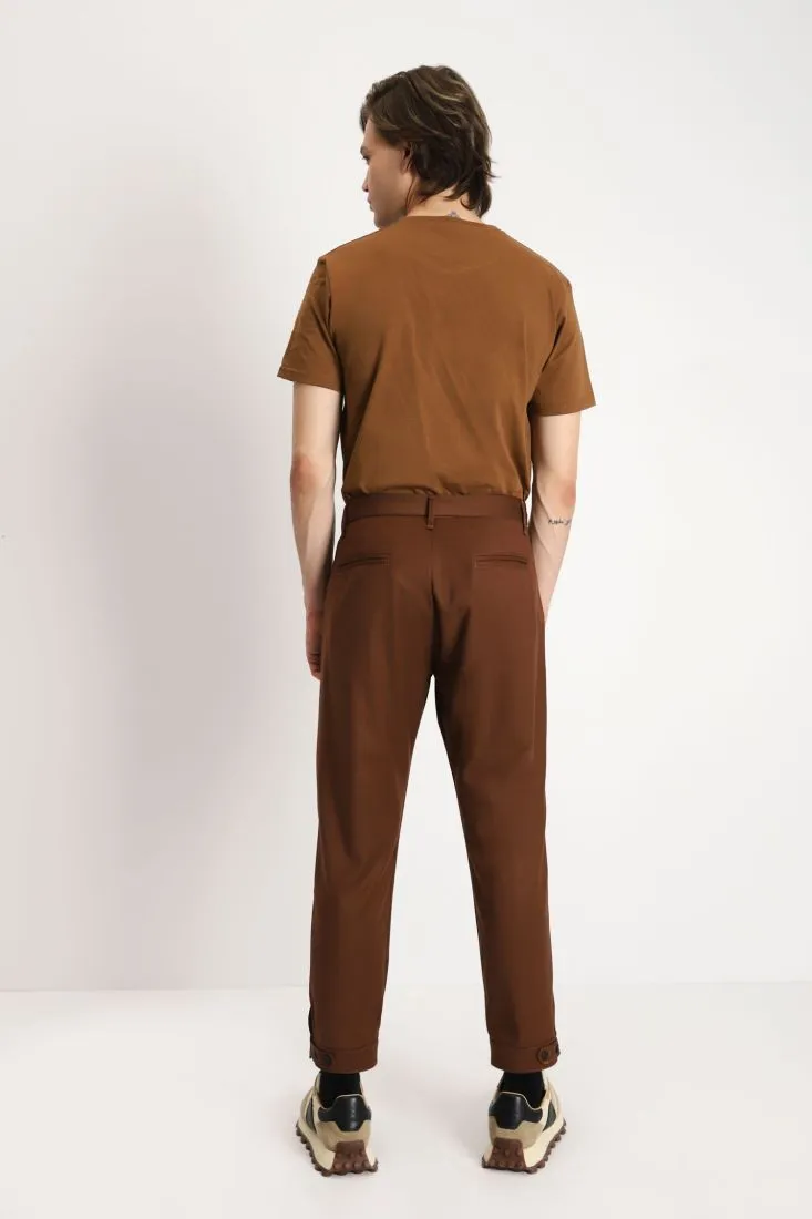 Pantaloni straight con pendente con perline multicolor