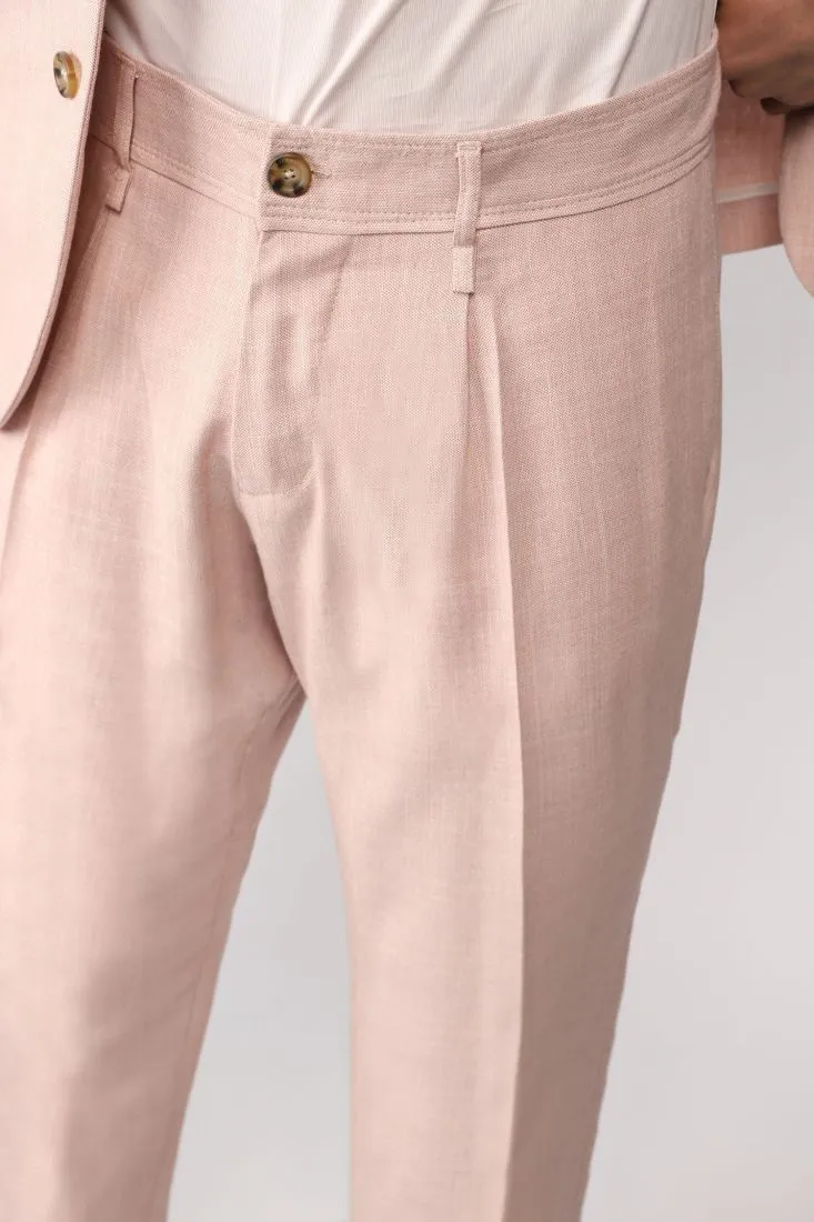 Pantaloni straight monocolour con piega stirata