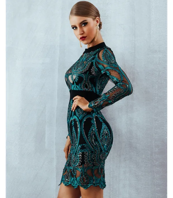 Peacock dress tull