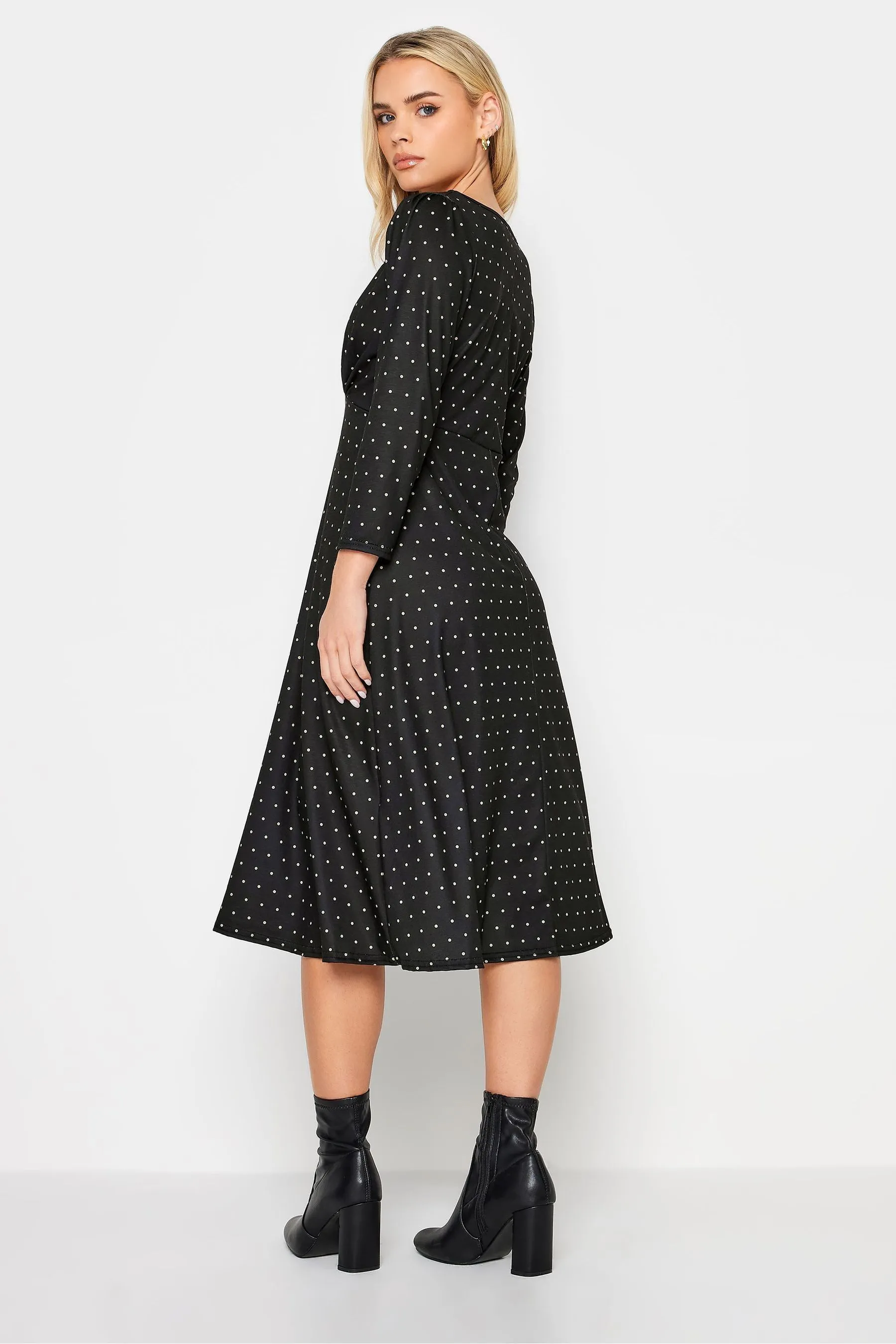 PixieGirl Petite - Abito midi con scollo a V e allacciatura frontale